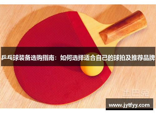 乒乓球装备选购指南：如何选择适合自己的球拍及推荐品牌